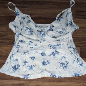 SHEIN Blue Floral Camisole Top